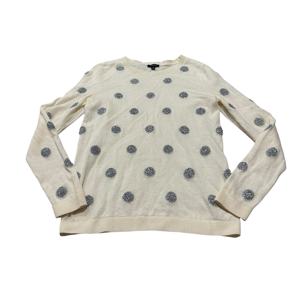 TALBOTS wool blend sweater with metallic dots